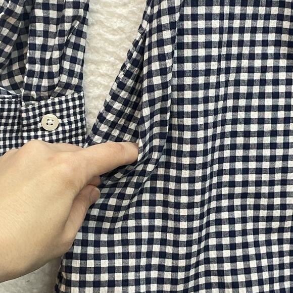 Vineyard Vines Target Shirt Dress Womens XS Blue White Gingham Button Pockets - Picture 6 of 11